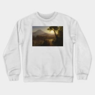 Tropical Scenery by Frederic Edwin Church Crewneck Sweatshirt